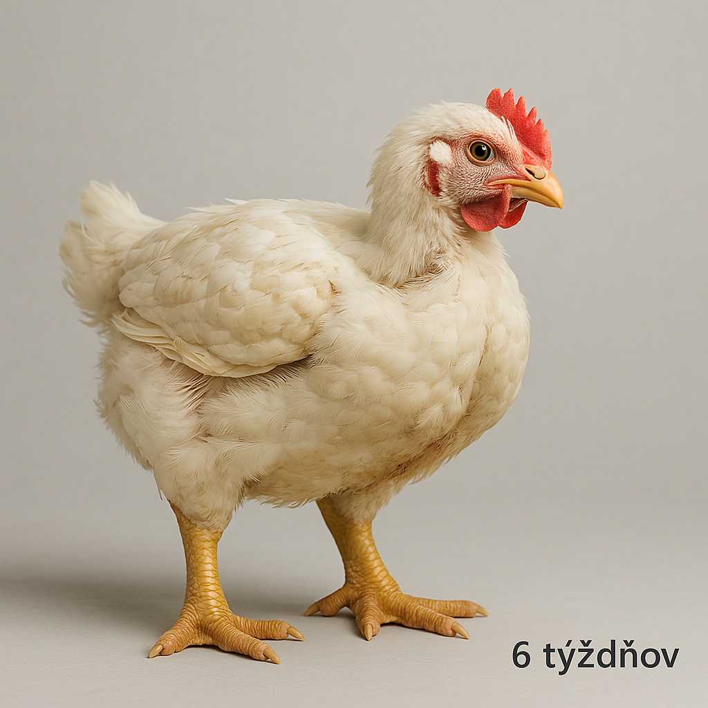 Brojlery sú chované do veku okolo 8 týždňov